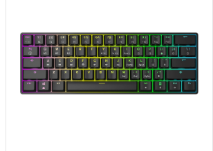 HK GAMING GK61 Mechanical Gaming Keyboard - 61 Keys Multi Color RGB Illuminated LED Backlit Wired Programmable for PC/Mac Gamer (Gateron Optical Brown, White)